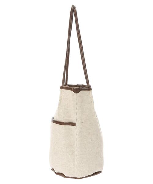 AMERICAN HOLIC(アメリカンホリック)の「パイピング縦長トートバッグ *〇(トートバッグ・レディース・ブラウン/ブラック・FREE)」の4枚目の写真