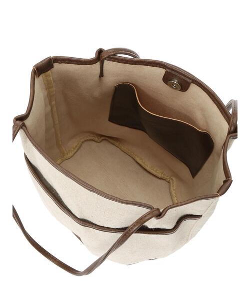 AMERICAN HOLIC(アメリカンホリック)の「パイピング縦長トートバッグ *〇(トートバッグ・レディース・ブラウン/ブラック・FREE)」の6枚目の写真