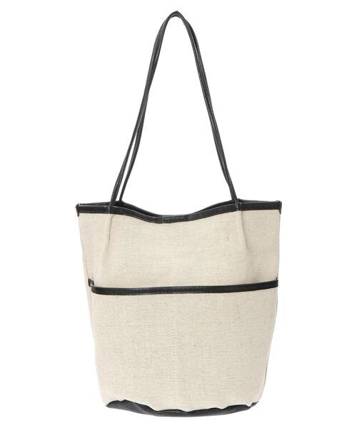 AMERICAN HOLIC(アメリカンホリック)の「パイピング縦長トートバッグ *〇(トートバッグ・レディース・ブラウン/ブラック・FREE)」の7枚目の写真