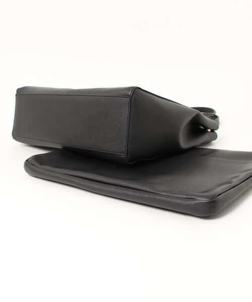 Honeys（ハニーズ）の「ＰＣポーチ付Ａ４トート（トートバッグ・レディース・グレイッシュベージュ/ネイビー/ブラック/ピンク系その他/ピンク・FREE）」の8枚目の写真