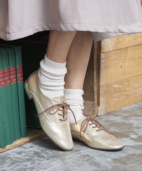 neue marche(ノイエマルシェ)の「レースアップシューズ/151(ドレスシューズ・レディース・ブラック/ホワイト/ゴールド・24.5cm/23.5cm/24cm/23cm/22.5cm)」の4枚目の写真