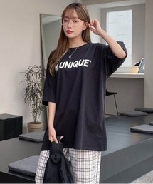 SONYUNARA UNIQUEレトロプリント半袖Tシャツ