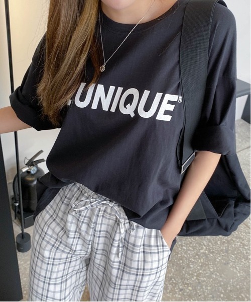 SONA(ソナ)の「SONYUNARA UNIQUEレトロプリント半袖Tシャツ(Tシャツ/カットソー・レディース・ブラック・FREE)」の6枚目の写真