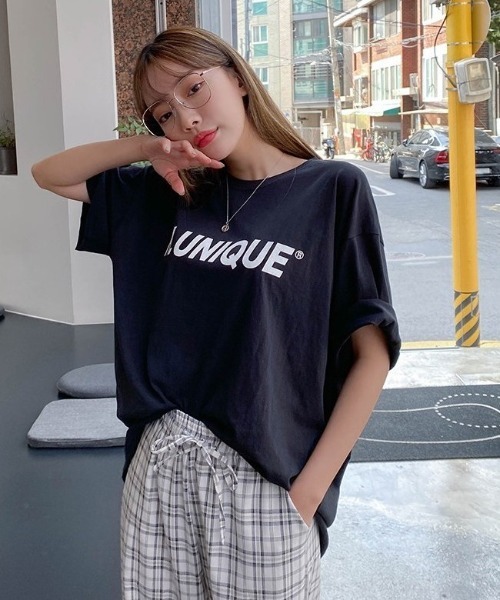 SONA(ソナ)の「SONYUNARA UNIQUEレトロプリント半袖Tシャツ(Tシャツ/カットソー・レディース・ブラック・FREE)」の8枚目の写真