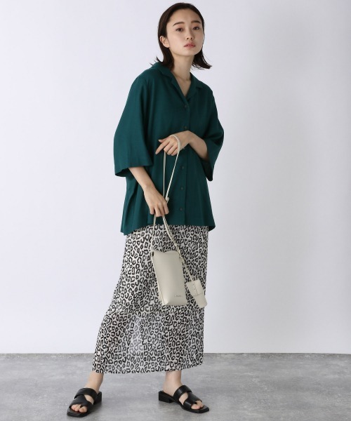 JEANASIS（ジーナシス）の「アソートカイキンシャツSS/957935（シャツ/ブラウス・レディース・オフホワイト/ブラック系その他/パープル系その他/グリーン・FREE）」の9枚目の写真