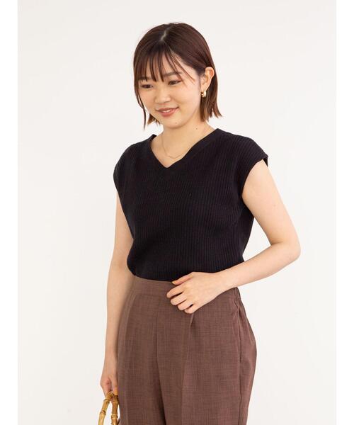 Sugar spoon(シュガースプーン)の「・SUGAR SPOON 2wayフレンチコットンニット*(ニット/セーター・レディース・ライトカーキ/ブラウン/ブラック/チャコールグレー/モカ/アイボリー・FREE)」の18枚目の写真