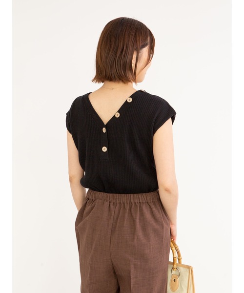 Sugar spoon(シュガースプーン)の「・SUGAR SPOON 2wayフレンチコットンニット*(ニット/セーター・レディース・ライトカーキ/ブラウン/ブラック/チャコールグレー/モカ/アイボリー・FREE)」の8枚目の写真