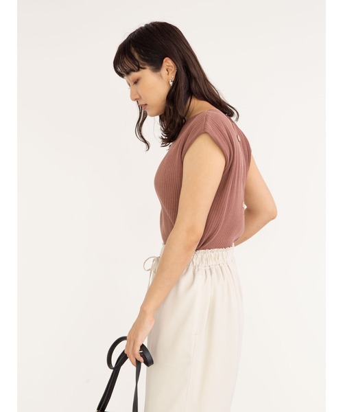 Sugar spoon(シュガースプーン)の「・SUGAR SPOON 2wayフレンチコットンニット*(ニット/セーター・レディース・ライトカーキ/ブラウン/ブラック/チャコールグレー/モカ/アイボリー・FREE)」の13枚目の写真