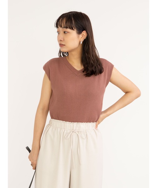 Sugar spoon(シュガースプーン)の「・SUGAR SPOON 2wayフレンチコットンニット*(ニット/セーター・レディース・ライトカーキ/ブラウン/ブラック/チャコールグレー/モカ/アイボリー・FREE)」の15枚目の写真