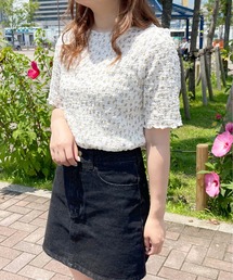 シャーリング花柄トップス【ZOZOTOWN限定アイテム】