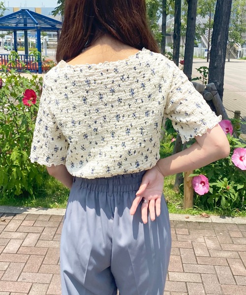 シャーリング花柄トップス【ZOZOTOWN限定アイテム】（シャツ/ブラウス