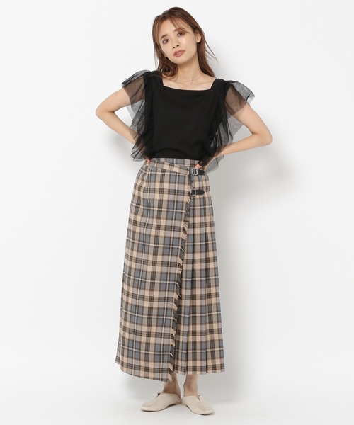 mysty woman（ミスティウーマン）の「サイドチュール2WAYプルオーバー 218379（Tシャツ/カットソー・レディース・ブラック/アイボリー/イエロー系その他・FREE）」の5枚目の写真