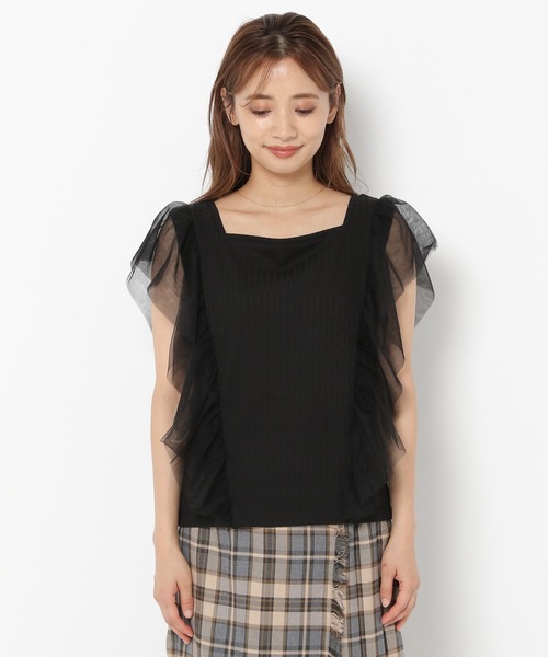 mysty woman（ミスティウーマン）の「サイドチュール2WAYプルオーバー 218379（Tシャツ/カットソー・レディース・ブラック/アイボリー/イエロー系その他・FREE）」の7枚目の写真