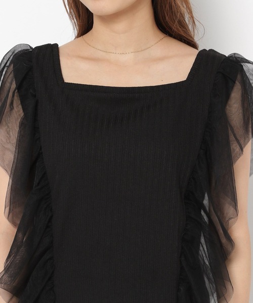 mysty woman（ミスティウーマン）の「サイドチュール2WAYプルオーバー 218379（Tシャツ/カットソー・レディース・ブラック/アイボリー/イエロー系その他・FREE）」の10枚目の写真