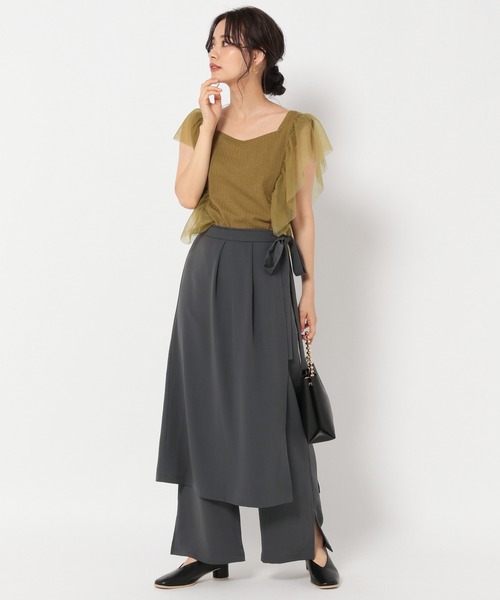 mysty woman（ミスティウーマン）の「サイドチュール2WAYプルオーバー 218379（Tシャツ/カットソー・レディース・ブラック/アイボリー/イエロー系その他・FREE）」の17枚目の写真