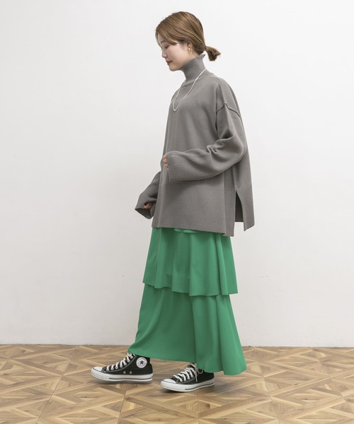 UR Lab.（アーバンリサーチラボ）の「ティアードスカート（スカート・レディース・ブラック/オフホワイト/グリーン・FREE）」の16枚目の写真