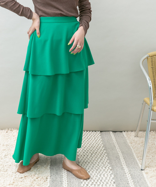 UR Lab.（アーバンリサーチラボ）の「ティアードスカート（スカート・レディース・ブラック/オフホワイト/グリーン・FREE）」の20枚目の写真