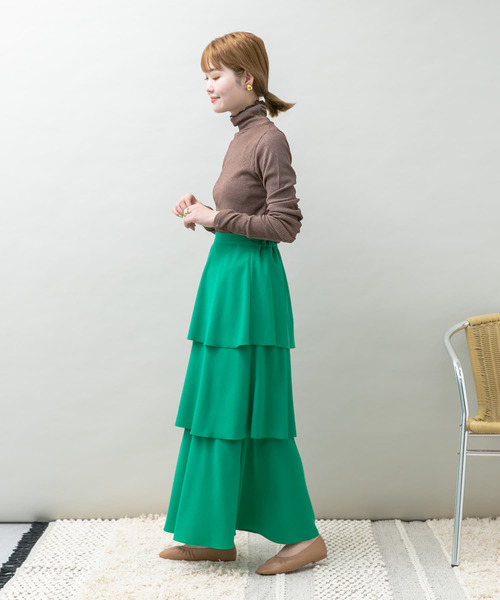 UR Lab.（アーバンリサーチラボ）の「ティアードスカート（スカート・レディース・ブラック/オフホワイト/グリーン・FREE）」の14枚目の写真