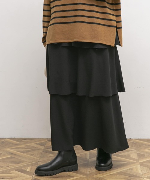 UR Lab.（アーバンリサーチラボ）の「ティアードスカート（スカート・レディース・ブラック/オフホワイト/グリーン・FREE）」の4枚目の写真