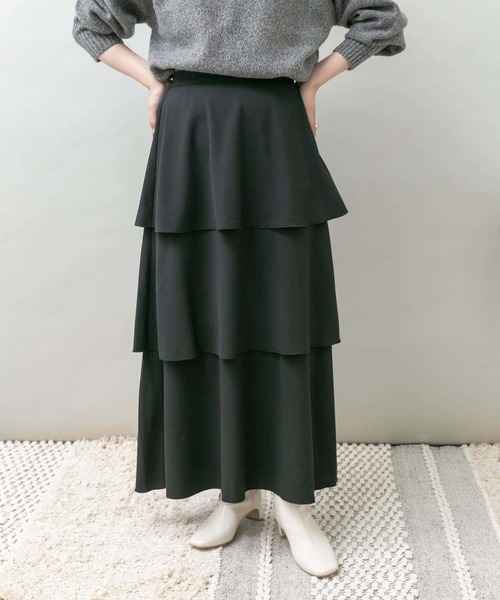 UR Lab.（アーバンリサーチラボ）の「ティアードスカート（スカート・レディース・ブラック/オフホワイト/グリーン・FREE）」の17枚目の写真