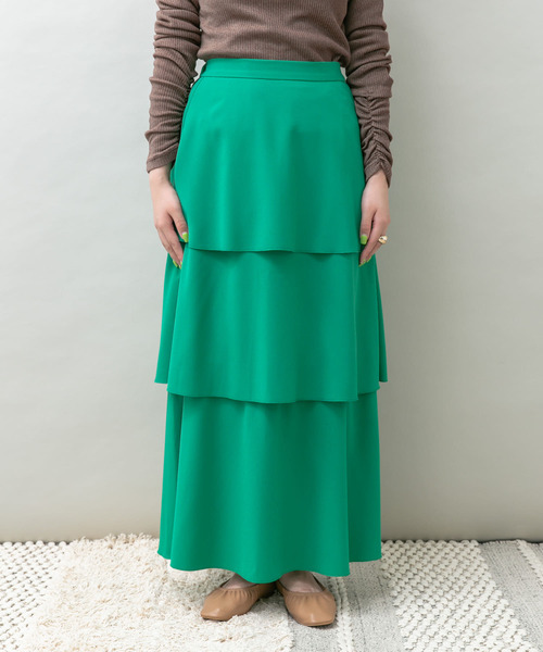 UR Lab.（アーバンリサーチラボ）の「ティアードスカート（スカート・レディース・ブラック/オフホワイト/グリーン・FREE）」の5枚目の写真