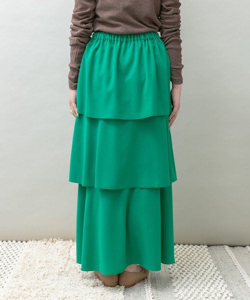 UR Lab.（アーバンリサーチラボ）の「ティアードスカート（スカート・レディース・ブラック/オフホワイト/グリーン・FREE）」の11枚目の写真