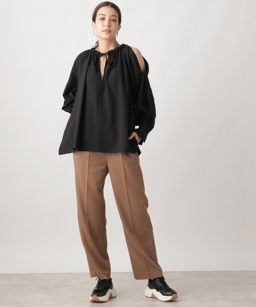 Ezick（エジック）の「ギャザーデザインブラウス（シャツ/ブラウス・レディース・オフホワイト/ブラック/キャメル・FREE）」の20枚目の写真