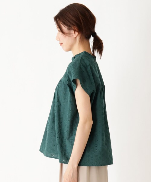 Cutie Blonde(キューティーブロンド)の「◆【S-L】刺繍ブラウス(シャツ/ブラウス・レディース・オフホワイト/ブラック/モスグリーン・01/02/03)」の7枚目の写真