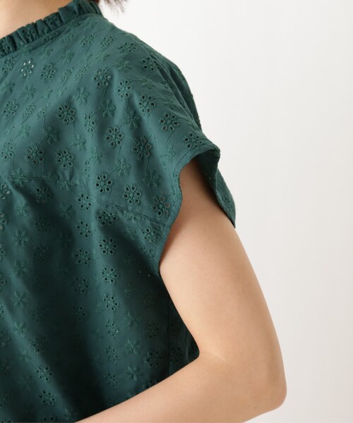 Cutie Blonde(キューティーブロンド)の「◆【S-L】刺繍ブラウス(シャツ/ブラウス・レディース・オフホワイト/ブラック/モスグリーン・01/02/03)」の5枚目の写真