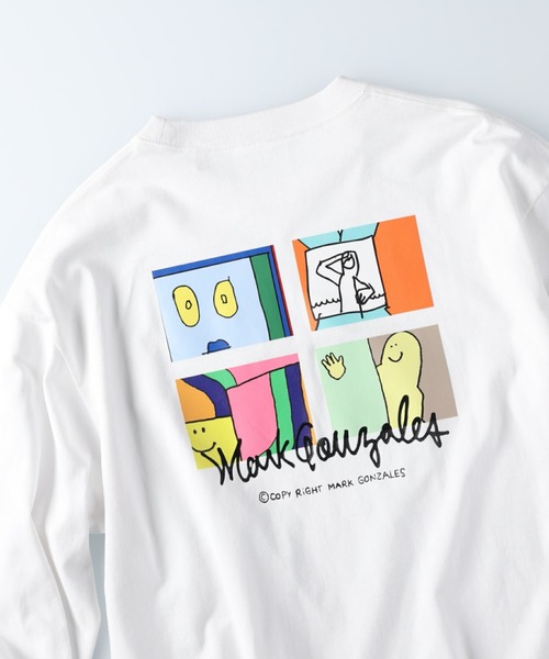 Mark Gonzales（マーク・ゴンザレス）の「【MARK GONZALES】アートグラフィックロンＴ（Tシャツ/カットソー・メンズ・ホワイト/ブラック/グレー/オフホワイト/ブルー/グリーン・S/M/L/XL）」の21枚目の写真