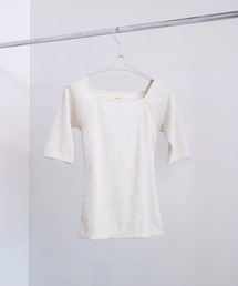 EFOLE | ソフトコットンリブ　スクエアネック　トップス(Tシャツ/カットソー)
