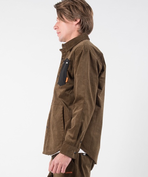 +phenix（プラスフェニックス）の「+phenix（プラスフェニックス）Stretch Corduroy Shirt（シャツ/ブラウス・メンズ・ブラック/オフホワイト/カーキ・S/M/L/XL/XXL）」の13枚目の写真