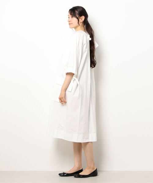 ERIKA CAVALLINI（エリカカヴァリー二）の「Curensology(カレンソロジー)/【ERIKA CAVALLINI / エリカ カヴァリーイニ】  コットンワンピース（ワンピース・レディース・ホワイト・FREE）」の2枚目の写真