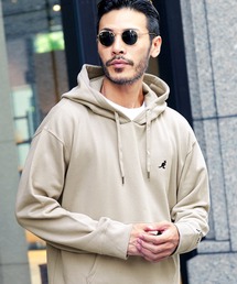 KANGOL カンゴール /ブランド別注 ビッグシルエット オーバーサイズ ロゴ刺繍 プルオーバー フーディー スウェット パーカー