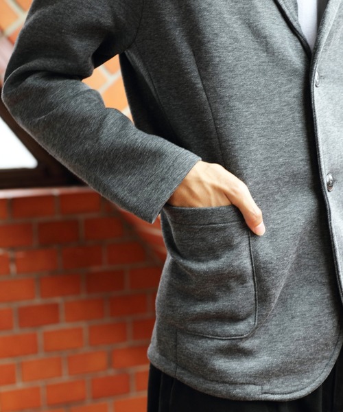 ８(eight)（エイト）の「ポンチテーラード（テーラードジャケット・メンズ・ネイビー/チャコールグレー/ブラック・X-LARGE/MEDIUM/LARGE）」の8枚目の写真