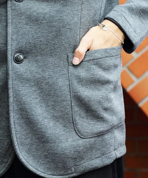 ８(eight)（エイト）の「ポンチテーラード（テーラードジャケット・メンズ・ネイビー/チャコールグレー/ブラック・X-LARGE/MEDIUM/LARGE）」の10枚目の写真