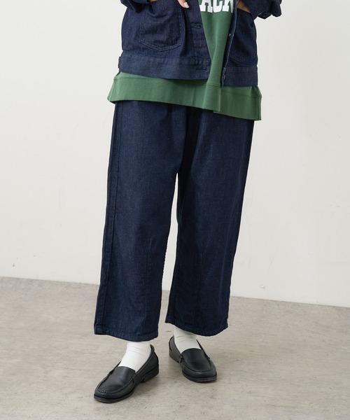 PUAL CE CIN（ピュアルセシン）の「【Du noir】JAPAN MADE デニムバルーンパンツ（デニムパンツ・レディース・ブラック/インディゴブルー・FREE）」の3枚目の写真
