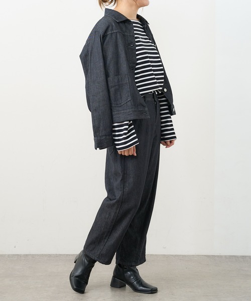 PUAL CE CIN（ピュアルセシン）の「【Du noir】JAPAN MADE デニムバルーンパンツ（デニムパンツ・レディース・ブラック/インディゴブルー・FREE）」の13枚目の写真