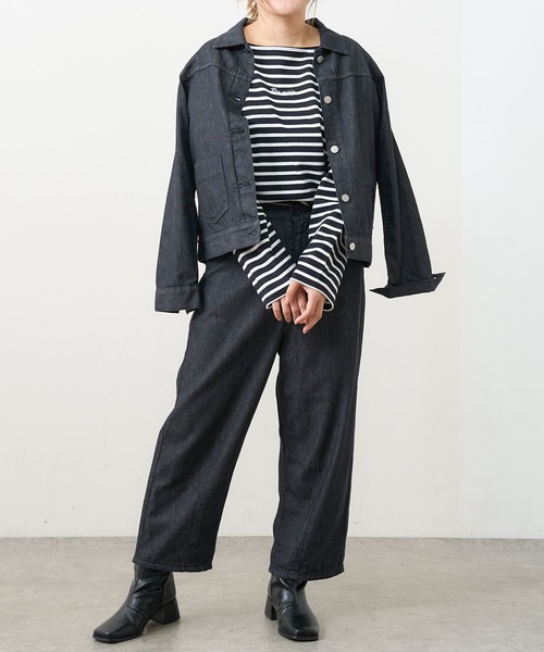 PUAL CE CIN（ピュアルセシン）の「【Du noir】JAPAN MADE デニムバルーンパンツ（デニムパンツ・レディース・ブラック/インディゴブルー・FREE）」の12枚目の写真