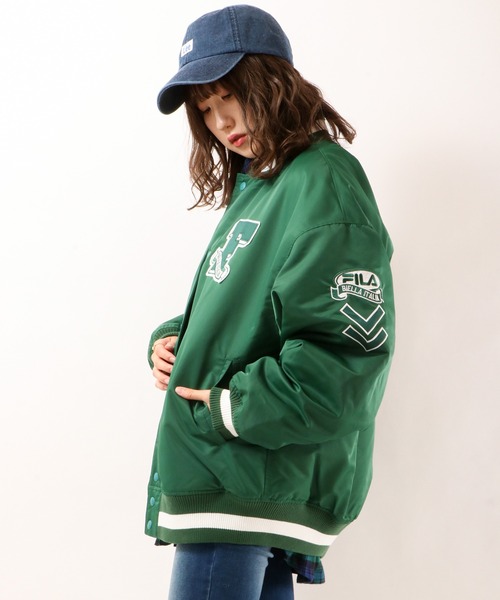 FILA（フィラ）の「【FILA】ナイロン オーバーシルエット スタジャン