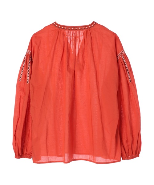 Green Parks(グリーンパークス)の「刺繍スモックシャツ(シャツ/ブラウス・レディース・オフホワイト/ブラック/オレンジ・FREE)」の17枚目の写真