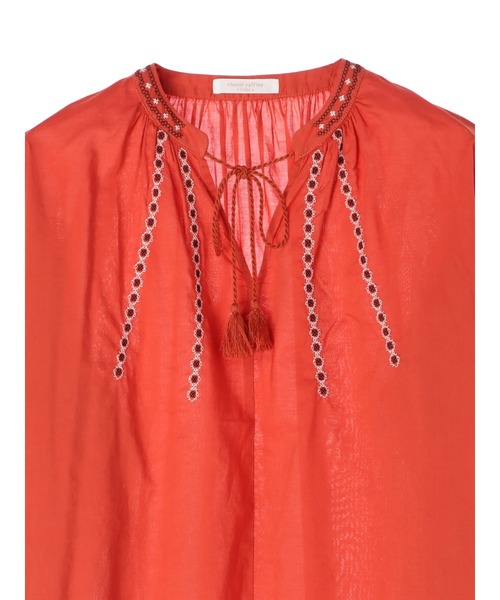 Green Parks(グリーンパークス)の「刺繍スモックシャツ(シャツ/ブラウス・レディース・オフホワイト/ブラック/オレンジ・FREE)」の18枚目の写真