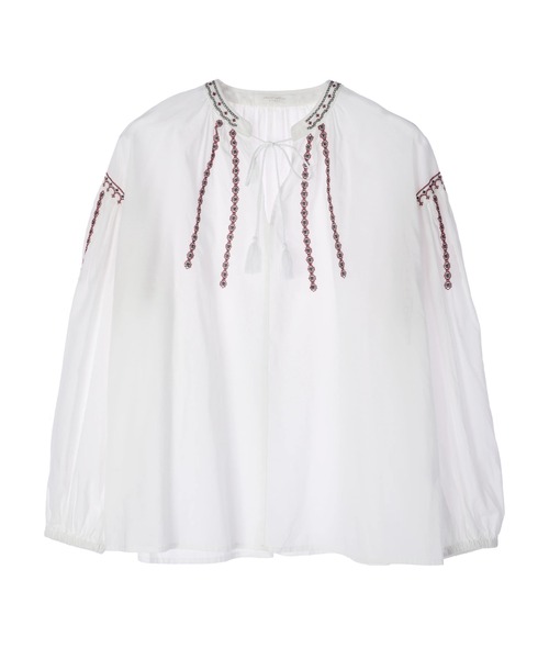 Green Parks(グリーンパークス)の「刺繍スモックシャツ(シャツ/ブラウス・レディース・オフホワイト/ブラック/オレンジ・FREE)」の22枚目の写真