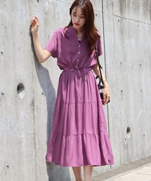 ブランド古着 Blueeast ブルーイースト レディース のワンピース ドレス パープル 紫色系 半袖 古着通販 Zozoused