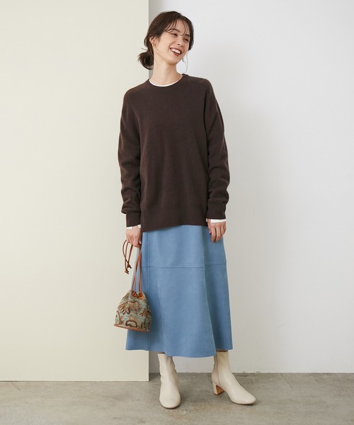 ROPE'(ロペ)の「【シリーズ】カシミアブレンドクルーネックニット(ニット/セーター・レディース・ライトグレー/キナリ/ダークブラウン/ピンク系その他2・38)」の12枚目の写真