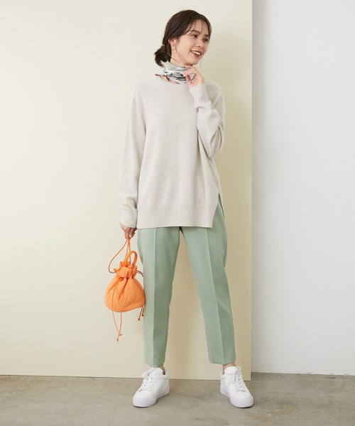 ROPE'(ロペ)の「【シリーズ】カシミアブレンドクルーネックニット(ニット/セーター・レディース・ライトグレー/キナリ/ダークブラウン/ピンク系その他2・38)」の14枚目の写真