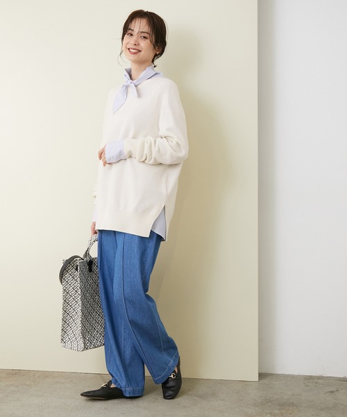 ROPE'(ロペ)の「【シリーズ】カシミアブレンドクルーネックニット(ニット/セーター・レディース・ライトグレー/キナリ/ダークブラウン/ピンク系その他2・38)」の15枚目の写真