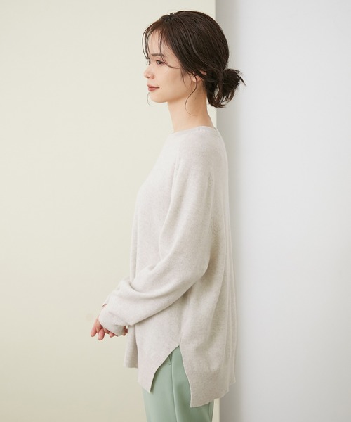 ROPE'(ロペ)の「【シリーズ】カシミアブレンドクルーネックニット(ニット/セーター・レディース・ライトグレー/キナリ/ダークブラウン/ピンク系その他2・38)」の16枚目の写真