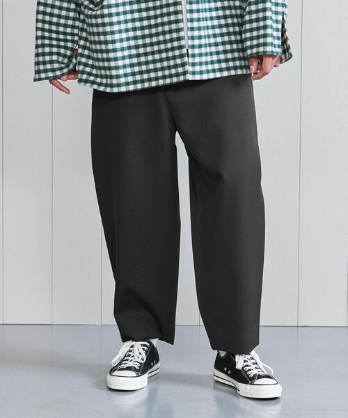 H BEAUTY&YOUTH UNITED ARROWS(エイチビューティーアンドユースユナイテッドアローズ)の「<H>WORSTED WIDE 8.5 LENGTH PANTS/パンツ(その他パンツ・メンズ・ダークグレー/ブラック・S/M/L)」の1枚目の写真