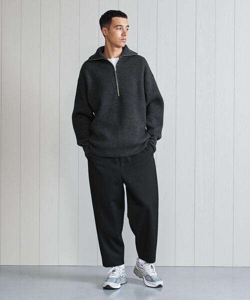 H BEAUTY&YOUTH UNITED ARROWS(エイチビューティーアンドユースユナイテッドアローズ)の「<H>WORSTED WIDE 8.5 LENGTH PANTS/パンツ(その他パンツ・メンズ・ダークグレー/ブラック・S/M/L)」の7枚目の写真